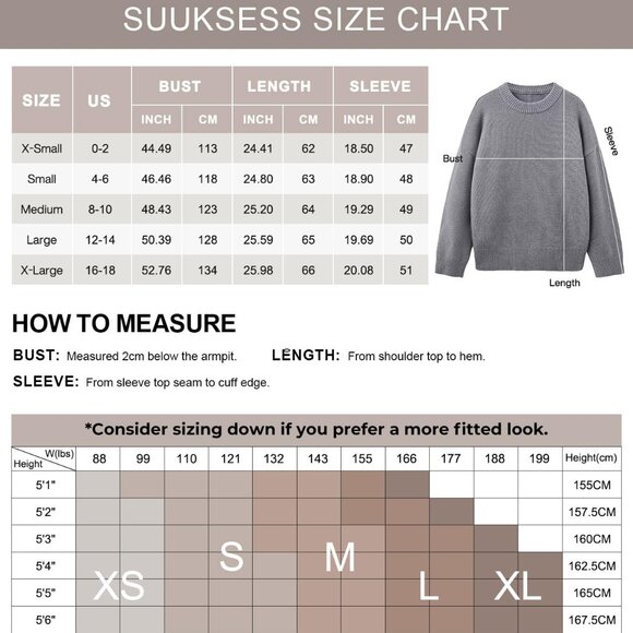 SUUKSESS Cashmere Oversized Navy Blue Crewneck Sweater – Size L – Fall/Winter - Picture 4 of 6